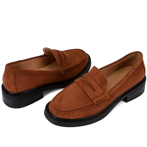 Image of Loafers for Women, Classic Penny Slip On Flat Dress Shoes