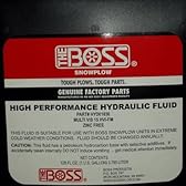 Boss Snowplow Hydraulic Fluid Oil 1 Gallon HYD01836