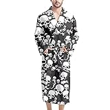 Coloranimal Fashion Galaxy Langarm Bademantel für Herren Jungen Bademantel, totenkopf, One size