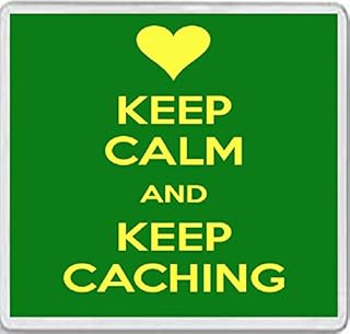 Keep Calm and Keep Caching - Large Square Acrylic Coaster
