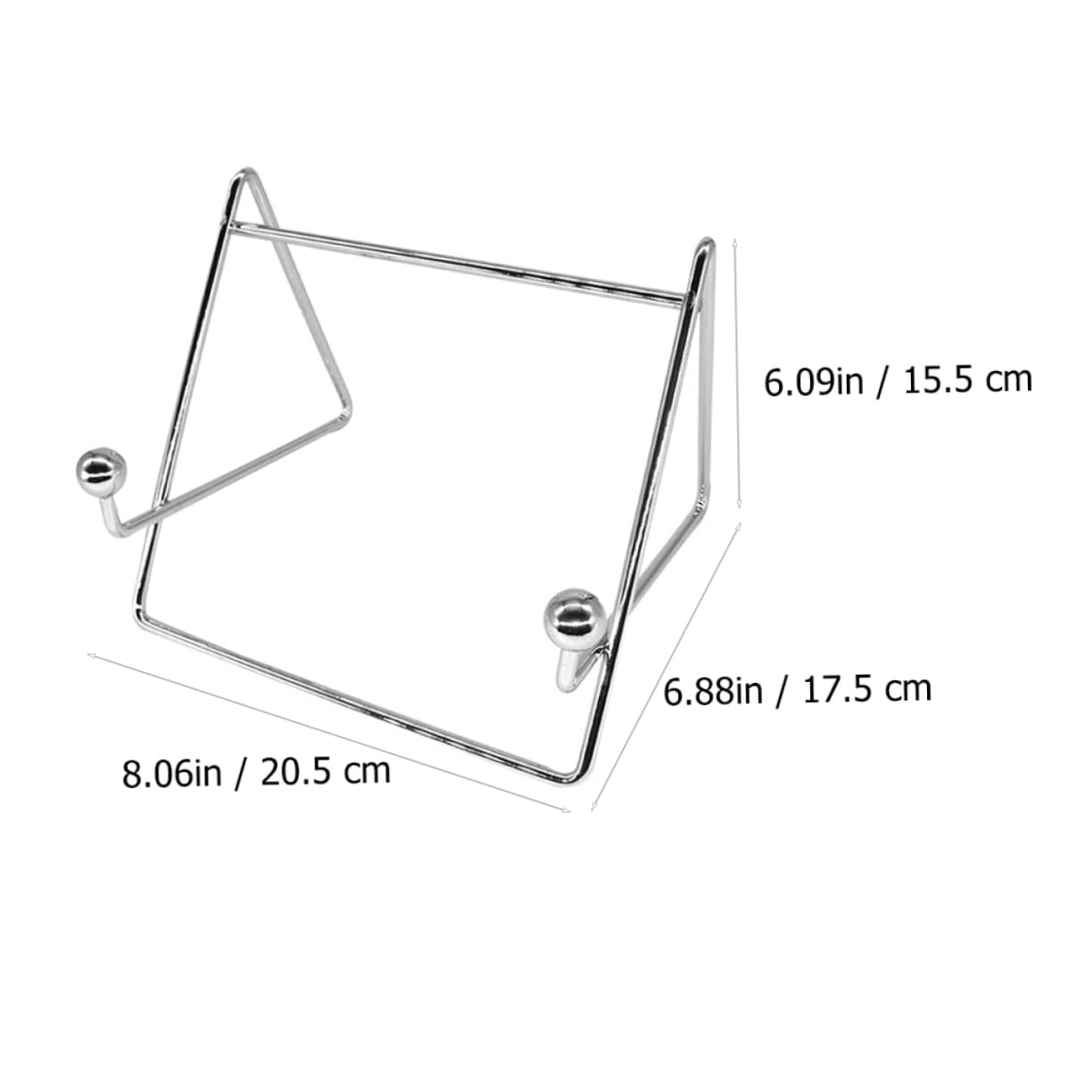 BESPORTBLE Vertical Recipe Stand Stainless Steel Desktop Cookbook Holder Book Rack Kitchen Storage