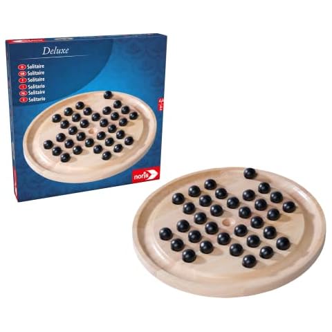 Noris 606102032 - Deluxe Solitaire Spiel aus Holz Cover