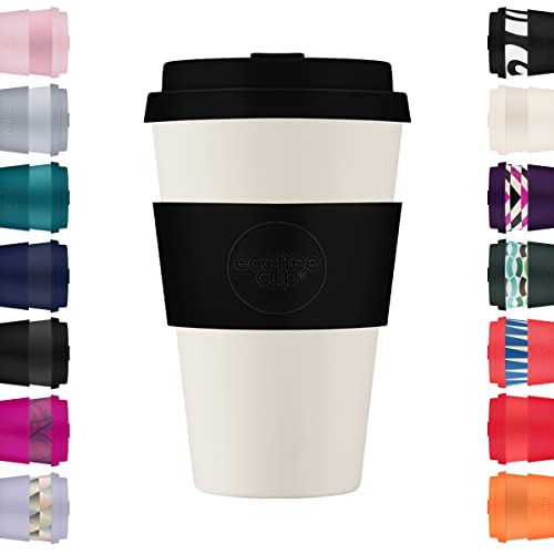 Ecoffee Cup 14oz 400ml Reusable Eco-Friendly 100% Plant Based Coffee Cup with Silicone Lid & Sleeve