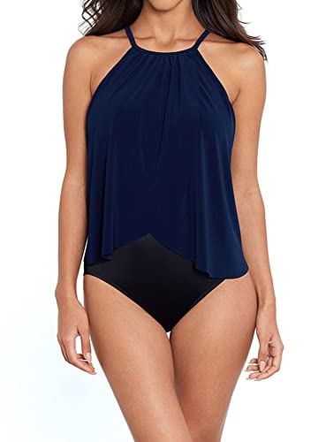 MagicSuit Women's Swimsuit Solid Aubrey High Neckline Soft Cup One Piece Swimsuit2