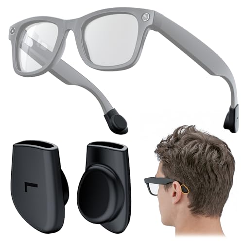 YaCeSyn Eyeglass Ear Grip for Ray-Ban Meta Wayfarer/Skyler/Headliner (Gen 1 & 2) Smart Glasses Accessories Anti-Slip Silicone Ear Cushion Retainers for Meta Smart Sunglasses Ear Grippers (1 Pair)