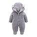 Dwevkeful Baby Winter Fleece Overall Jumpsuit Neugeborenes Mädchen Junge Niedlich Bär Strampler Schneeanzug Outfits Spielanzug mit Kapuze