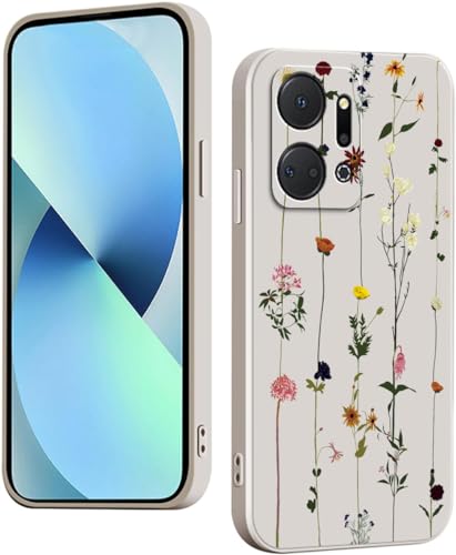 WOKEZ Blommigt Silikonfodral för Honor X7a - Ultratunn & Stöttåligt