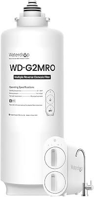 Waterdrop G2MRO Reverse Osmosis Filter, Replacement for G2 & G2MNR Reverse Osmosis System, Reduce PFAS, 2-year Lifetime