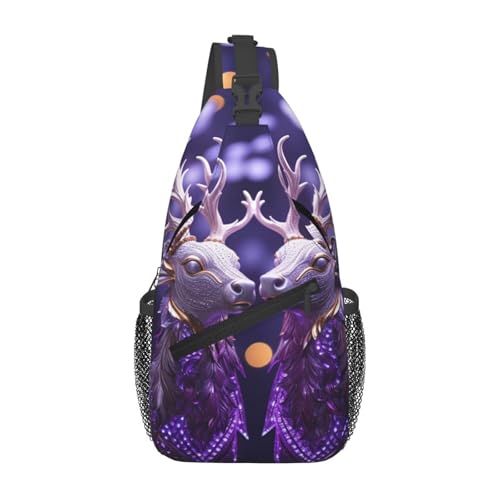 Bolso tipo sling unisex negro para viaje y senderismo