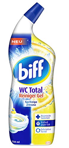 Biff WC Total Reiniger Gel Spritzige Zitrone, 750 ml, hygienische Sauberkeit und kraftvoll gegen Kalk Cover