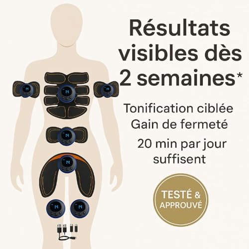 Ceinture abdominale electrostimulation contre le manque de temps | KIT EMS complet - 2