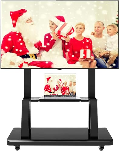 Soporte móvil para TV ajustable con ruedas miniatura 1