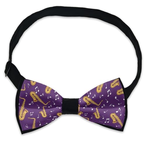 Supdreamc Men’s Solid Polyester Bow Tie Pre-Tied for Christmas Graduation Party Decoration2