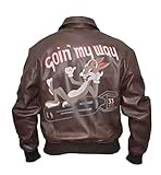  A-2 BUGS BUNNY Blouson d\'aviateur Nose Art, cuir bovin (XXL)