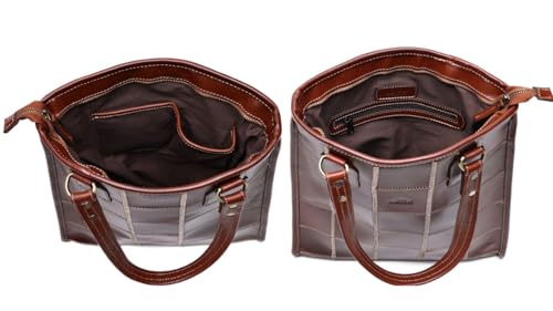 Image of Celtic Genuine Leather Tote Bag for Women | Multi Panel Design Spacious Shoulder Handbag for Office Work and Daily Use | Fits Up to 13 Inch Laptop | Multi Color | Gift for Women