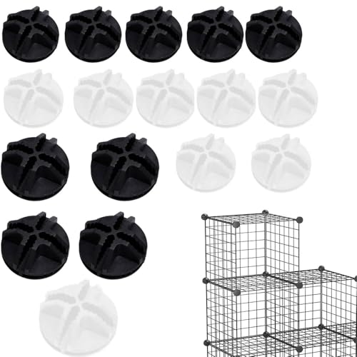 Armastuse Conector De Cubo De Rejilla,30 Pcs Conectores EstanteríA Modular Conectores Cubos De PláStico Negro, Conectores Armario Modular para EstanteríA Almacenamiento