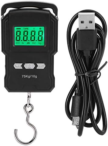 Báscula Digital LCD Portátil de 75 Kg Gancho de Mano Electrónico ...