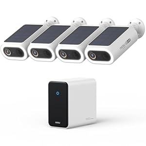 AOSU 4K Security Cameras Wireless Outdoor, 4-Cam Kit, Smart Home Security System with HomeCortex, Al Face Recognition & Behavior Detection, 16TB Expandable Local Storage, Integrated Solar Panel