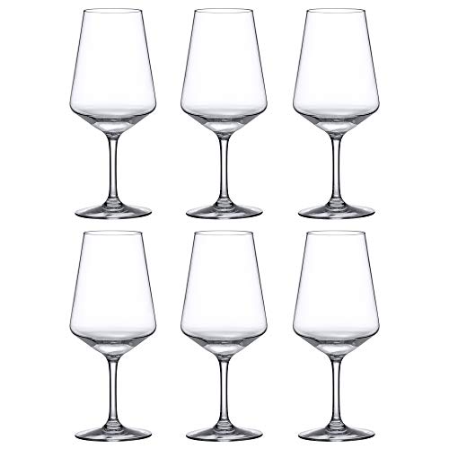Amazing Abby - Sherry - 20-Ounce Unbreakable Tritan Wine Glasses (Set Of 6), Plastic White Wine Glasses, Reusable, Bpa-Free, Dishwasher-Safe, Perfect For Poolside, Outdoors, Camping, And More #TOP4