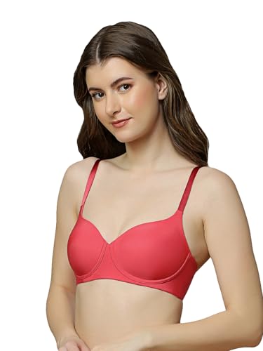 Image of Triumph T-Shirt Bra for Women Invisible Padded Wireless Lingerie Body Make-Up Series Seamless Everyday Bra Lycra Xtra Fine Breathable Support Invisible Second-Skin Full Coverage Pack of 1