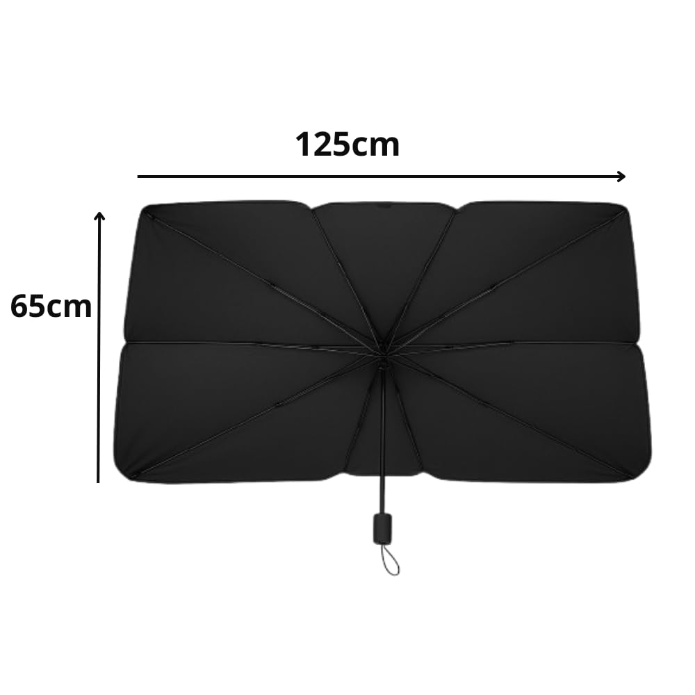 Parasol przeciwsłoneczny do samochodu Wewnętrzna szyba przednia szyba 125 x 65 cm składana z ochroną UV i ciepłem