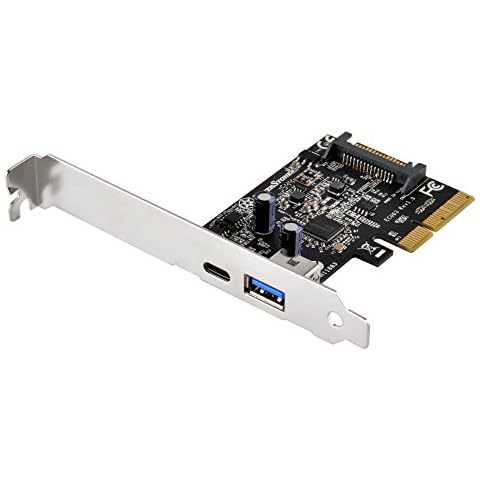 SilverStone Technology SST-ECU03 - Tarjeta PCI-E Express Gen 2.0 2X con Puerto USB 3.1 Tipo C y Tipo A Cover