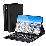 galaxy tab bluetooth mouse Hülle mit Tastatur für Samsung Galaxy Tab S7 / S8 - Exklusiv für Samsung Galaxy Tab S8 11 Zoll 2022 SM-X700 SM-X706 und Tab S7 11 Zoll 2020 SM-T870 SM-T875 SM-T878 entwickelt. Bitte überprüfen Sie Ihr Tablet-Modellnr vor Bestellung.