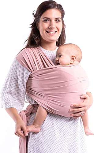 Image of Boba Baby Wrap Carrier Newborn to Toddler - Stretchy Baby Wraps Carrier - Baby Sling - Hands-Free Baby Carrier Wrap - Baby Carrier Sling - Baby Carrier Newborn to Toddler 7-35 lbs (Serenity Bloom)