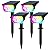 T-SUNUS Christmas Solar Spot Lights Outdoor Color Changing 4 Pack, IP65 Waterproof Solar Landscape Spotlights Garden Pond Lights, 2-in-1 RGB Lighting for Yard Pathway Driveway Walkway Tree Halloween