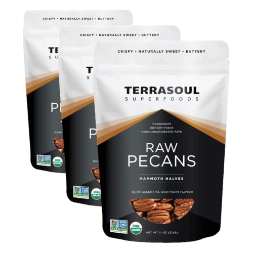 Terrasoul Superfoods Organic Pecans, 11 Oz (Pack of 6) - Mammoth Halves | Fresh | Raw image 5