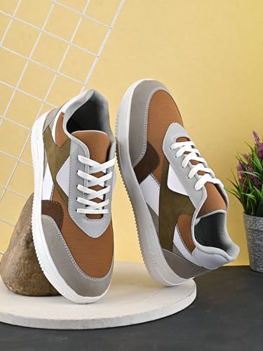 Image of Centrino Men's Sneakers | Cushioned Insole Comfortable Shoes | Trendy & Stylish Modern Sneakers | Durable Lightweight Sole Casual Walking Footwear (8180)
