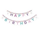 Adecortalk Unicorn Birthday Decorations Unicorn Happy Birthday Banner Garland for Pink Girls Unicorn Birthday Baby Shower Party Supplies