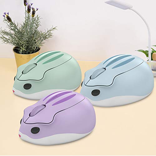 2.4Ghz Wireless Cute Hamster Shape Less Noice Portable Mobile Optical 1200Dpi Usb Mice Cordless Mouse For Pc Laptop Computer Notebook Macbook Kids Girl Gift (Purple) #TOP6