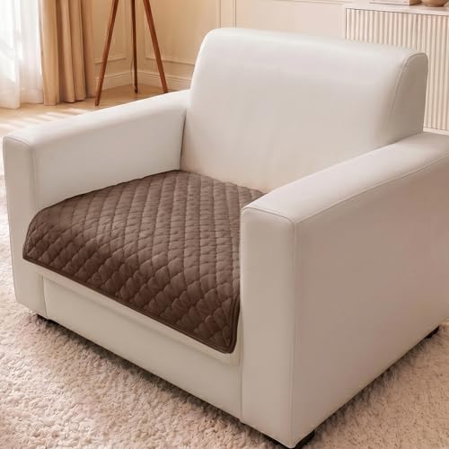 Image of Story@Home Premium Quilted Anti Slip Sofa Cover Mats for L Shape and 1 /2 /3 Seater Sofa. Make Your Own Sofa Cover Set, 70(D) x 60(L) cm - Brown