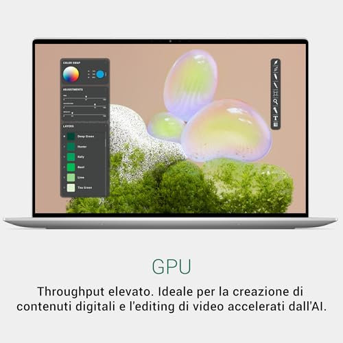 XPS 13 (9350) Laptop Copilot+ Display 13,4" FHD+ 120 Hz, Intel Core Ultra 7 Series 2- Intel Evo Edition, 32GB RAM, 1TB SSD, Grafica Intel Arc, Windows 11 Home, Tastiera Italiana - Platino - Notebook - Immagine 5