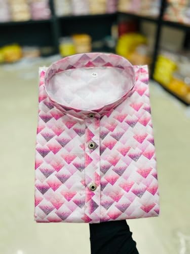 Image of FOXDX Men's Traditional Cotton Floral Printed Only Kurta