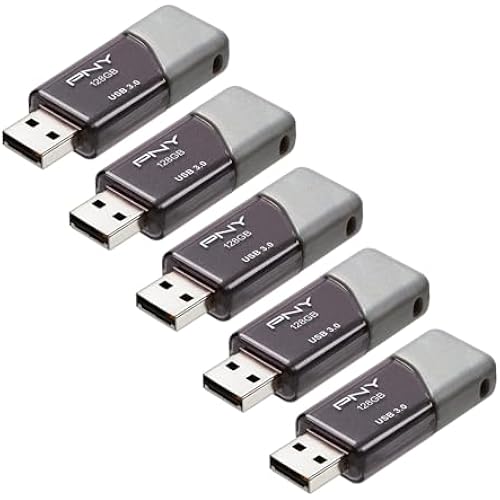 PNY 128GB Turbo Attaché 3 USB 3.0 Flash Drive 5-Pack​