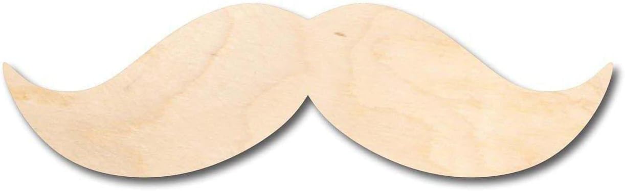 Unfinished Wood Mustache Shape Craft up to 46" DIY 16" / 3/4"