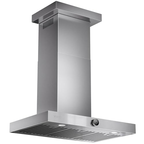 Image of 30 Inch Wall Mount Range Hood 1200CFM, Stainless Steel Convertible Ductless /Ducted Stove Vent Hood, Low Noise Kitchen Vent Hoods with Duct Cover, 2 Lights 3 Baffle Filters, Touch & Knob Control