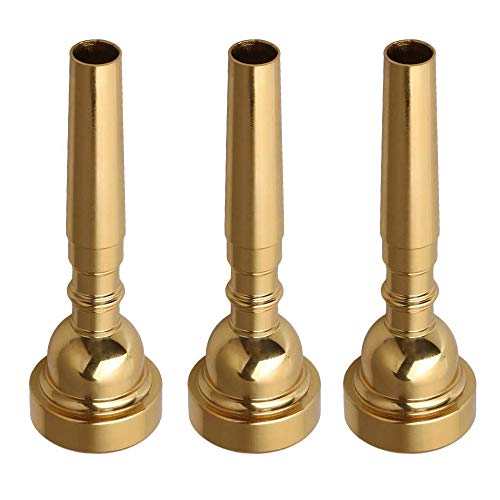 Liyafy 3-Piece Gold Plated Trumpet Mouthpiece Set