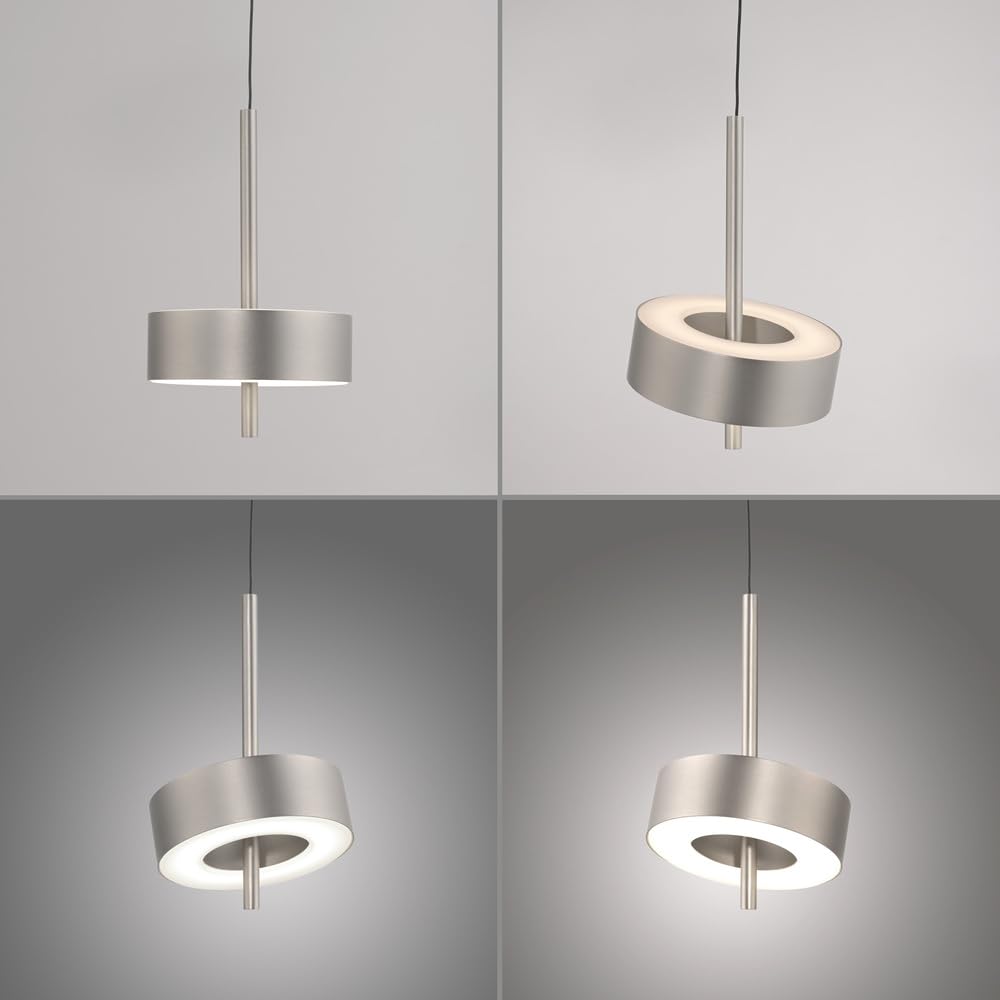 Paul Neuhaus LED Pendelleuchte Smart Home, Aluminium, 1-flammig | dimmbar, höhenverstellbar Comfort Lift, Kopf schwenkbar, CCT warmweiß – kaltweiß, Fernbedienung