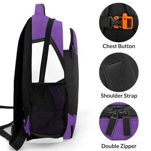 Personalized Volleyball Sport Purple Backpack Casual Bag Daypack Schoolbag Laptop Bag for Student Family Party Gift3
