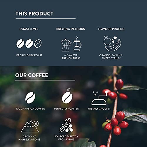 Image of Third Wave Coffee The El Diablo Blend 100% Arabica Coffee, Medium Dark Roast, 250gm (Whole Bean)