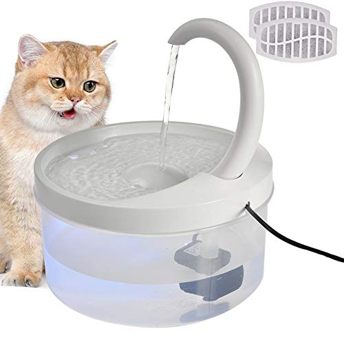 Fuente de agua eléctrica para gato 2.5L transparente