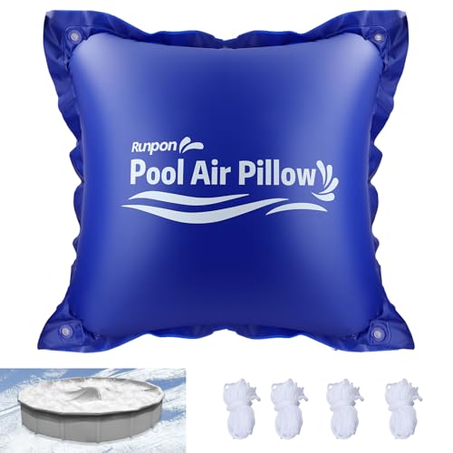 Cuscino ad aria per piscine fuori terra copertura invernale 4 x 4FT Pool Closing Kit, ultra spesso e durevole resistente 0,4 mm materiale PVC cuscino per piscina per l'inverno incluso 1,2 x 6 m corda