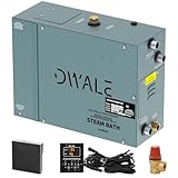 Steam Generator, 6KW Mercial Steam Generator, Home Steam Bath, Segmented Heating & Temperature Customization with LED Controller Auto Drain for Suitable Space Heating 176-247 Cubic feet