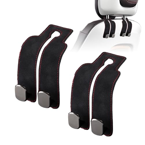 JinnEterri Car Purse Hook Purse Hook for Car Seats Headrest Car Seat Hooks,Heavy Duty Vehicle Organizer for Handbags, Groceries, Purses, Keep Car Tidy (Black, 2 Pack)