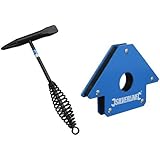 venta martillo soldadura Martillo con pico Silverline 515858 - Martillo de soldador (250 mm) + 868731 - Escuadra magnética para soldar (100 mm)