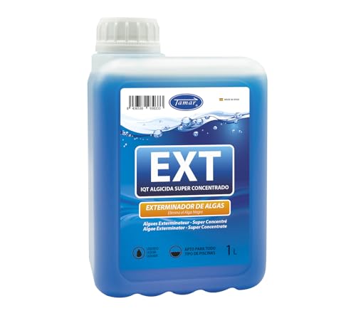 Tamar Exterminador de Algas, Mayor concentración, Elimina Alga Negra, alguicida no espumante, biocida Especial Piscinas, acción rápida, sin Cobre 1 litros