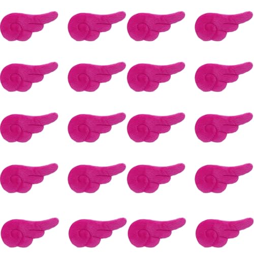 20PCS Lovely Plush Wing Shaped Patches Do It Yourself Make Headbands Clothing Bag Hair Barrettes Wristband Sewing Decors